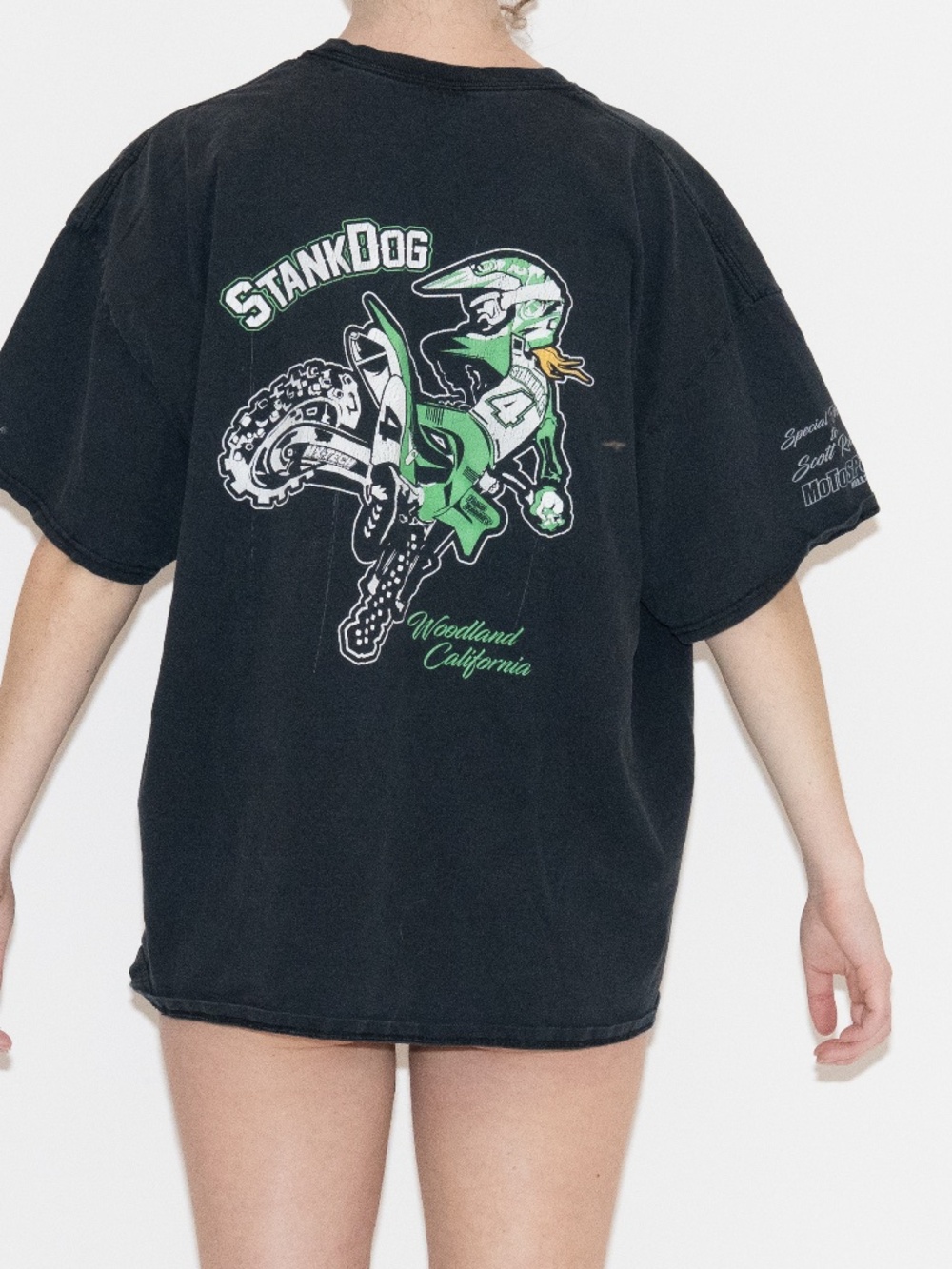Y2k graphic biker tee 'stank dog' size XXL gildan cotton